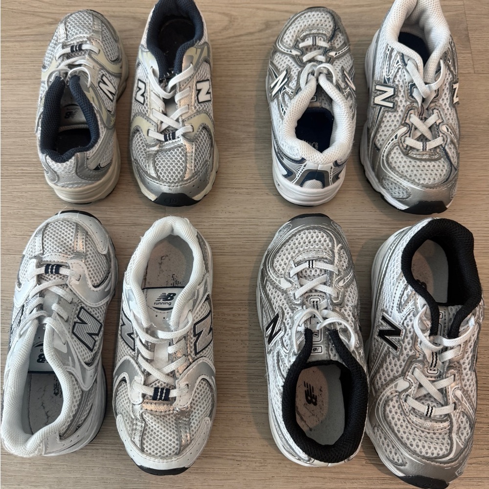 New Balance Kids' Gray and Black Sneakers